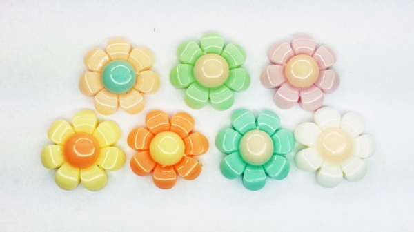 Blumen Plugs 14mm Paar 1,4cm Tunnel Plug Blümchen